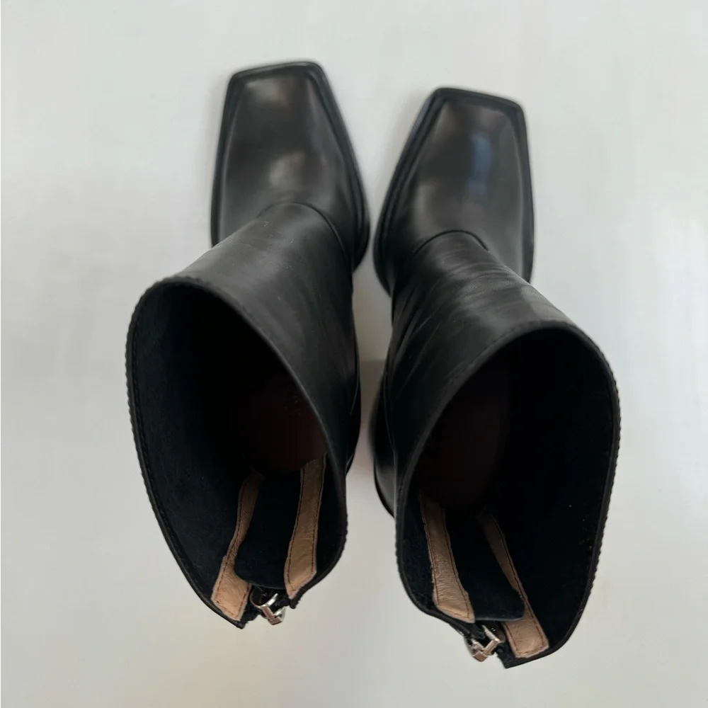Alias Mae black leather square toe heeled boots - Picture 4 of 5